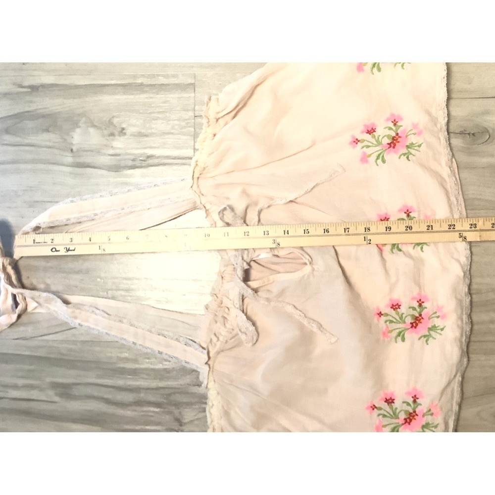 Free People Halter Strappy Golden Hour Embroidered Floral Women's Tank - L - Picture 4 of 10